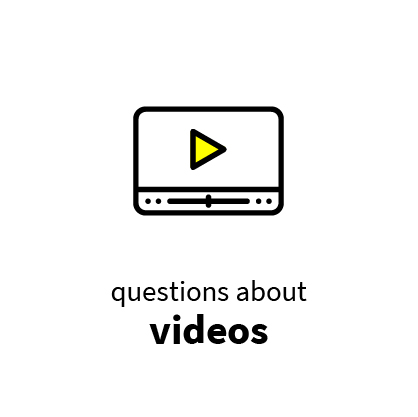 icoontje video + tekst: vragen over video's